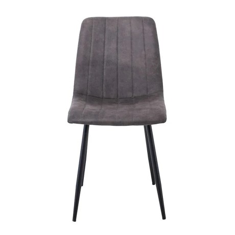 ARIA Chair Metal Black, Anthracite Suede Fabric