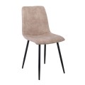 Καρέκλα τραπεζαρίας Aria ύφασμα suede χρώμα μπεζ 44x55x86εκ.