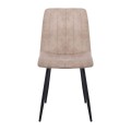 Καρέκλα τραπεζαρίας Aria ύφασμα suede χρώμα μπεζ 44x55x86εκ.