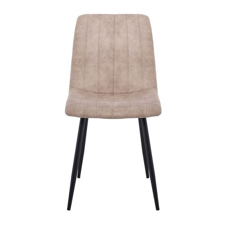 ARIA Chair Metal Black, Beige Suede Fabric