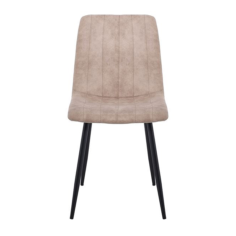 Καρέκλα τραπεζαρίας Aria ύφασμα suede χρώμα μπεζ 44x55x86εκ.