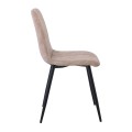Καρέκλα τραπεζαρίας Aria ύφασμα suede χρώμα μπεζ 44x55x86εκ.