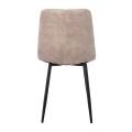 Καρέκλα τραπεζαρίας Aria ύφασμα suede χρώμα μπεζ 44x55x86εκ.