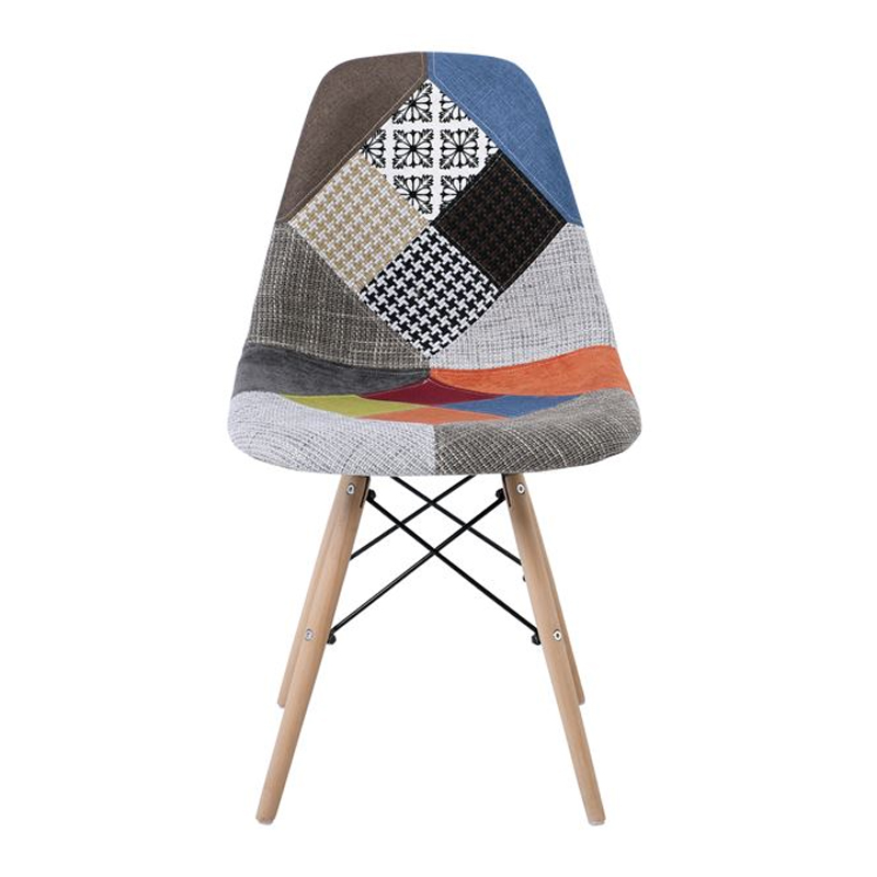 ART Wood Chair PP, Patchwork Fabric