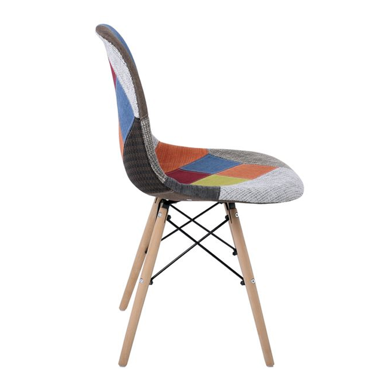 ART Wood Chair PP, Patchwork Fabric