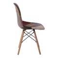 ART Wood Chair PP, Patchwork Fabric Misty Brown