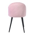 BELLA Chair Steel Black/Fabric Velure Dirty Pink