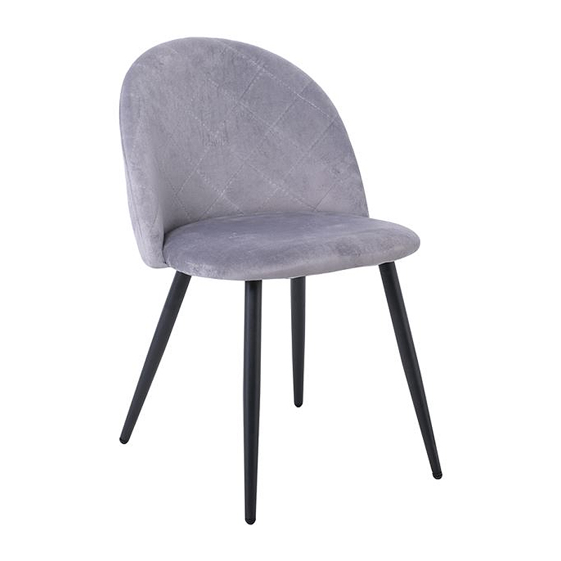 BELLA Chair Steel Black/Fabric Velure Grey