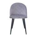 BELLA Chair Steel Black/Fabric Velure Grey