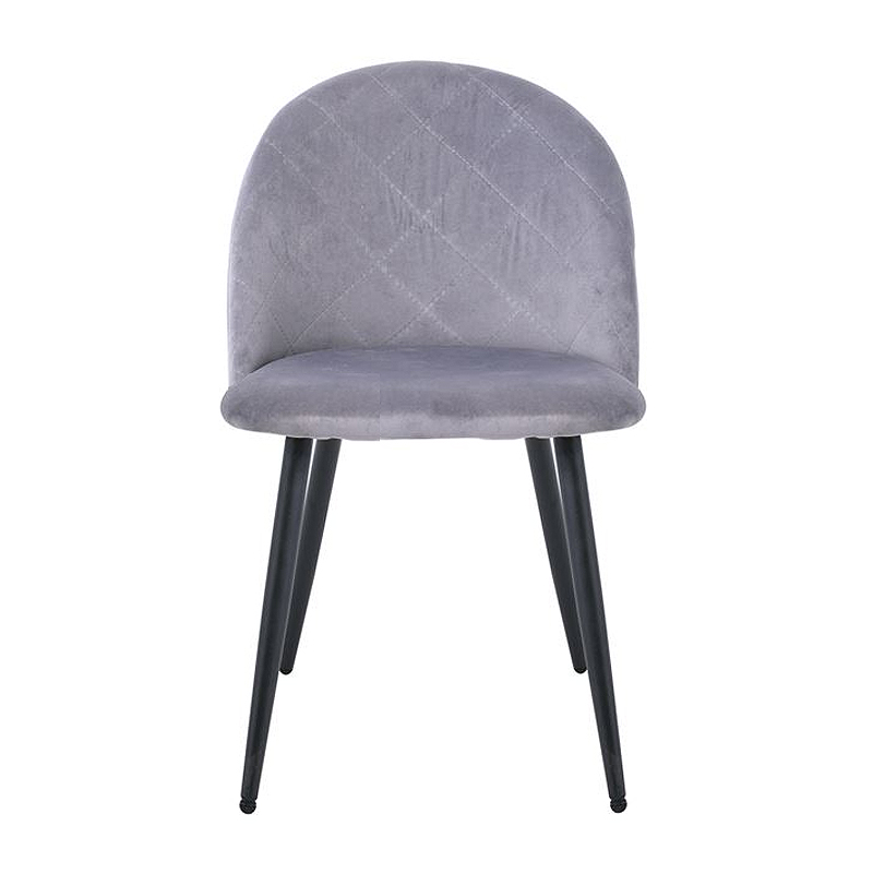 BELLA Chair Steel Black/Fabric Velure Grey
