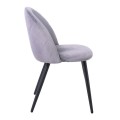 BELLA Chair Steel Black/Fabric Velure Grey