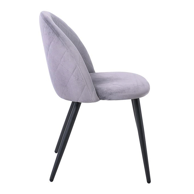 BELLA Chair Steel Black/Fabric Velure Grey