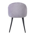 BELLA Chair Steel Black/Fabric Velure Grey