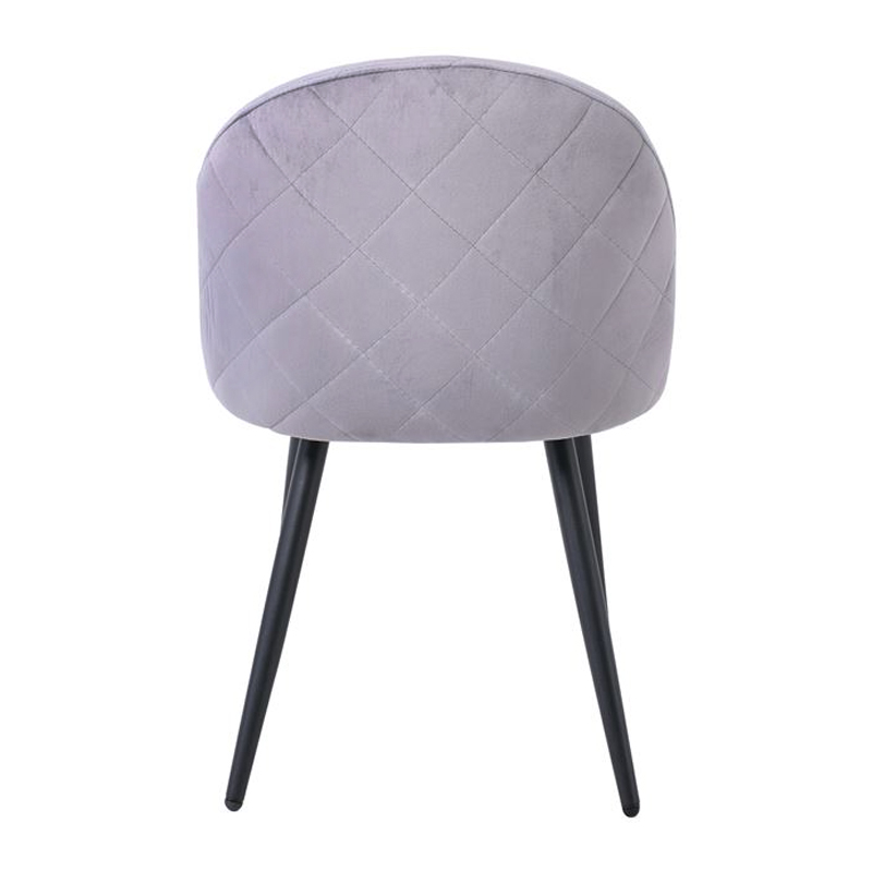 BELLA Chair Steel Black/Fabric Velure Grey