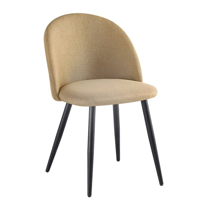 BELLA Chair Steel Black/Fabric Gold-Brown