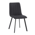 BETTY Chair Black Metal/Suede Black Fabric