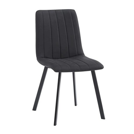 BETTY Chair Black Metal/Suede Black Fabric