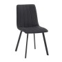 BETTY Chair Black Metal/Suede Black Fabric