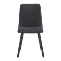 BETTY Chair Black Metal/Suede Black Fabric