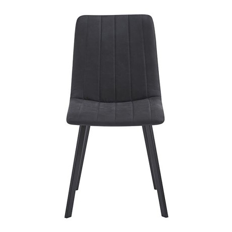 BETTY Chair Black Metal/Suede Black Fabric