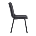 BETTY Chair Black Metal/Suede Black Fabric