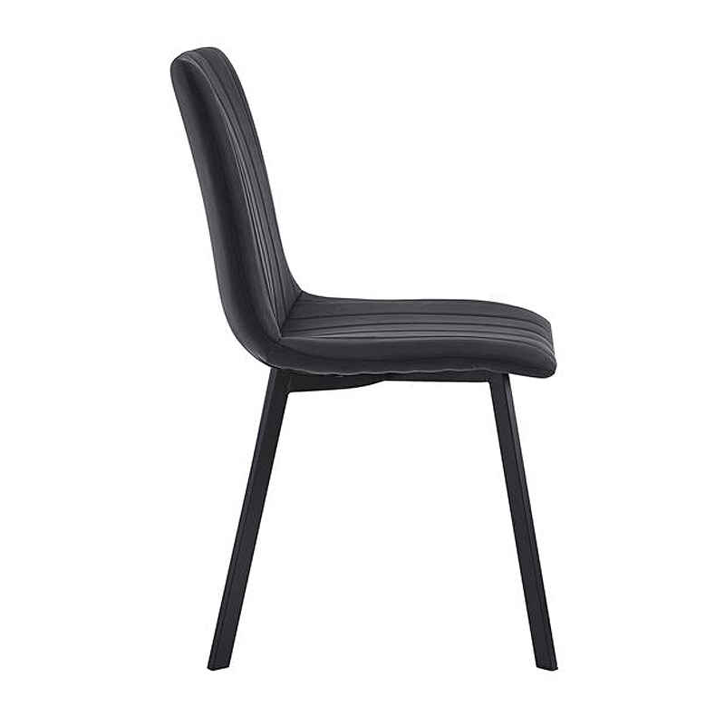 BETTY Chair Black Metal/Suede Black Fabric
