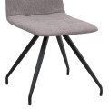 Bianca Megapap fabric dining chair in beige color with black metal leg 43x56x84cm.