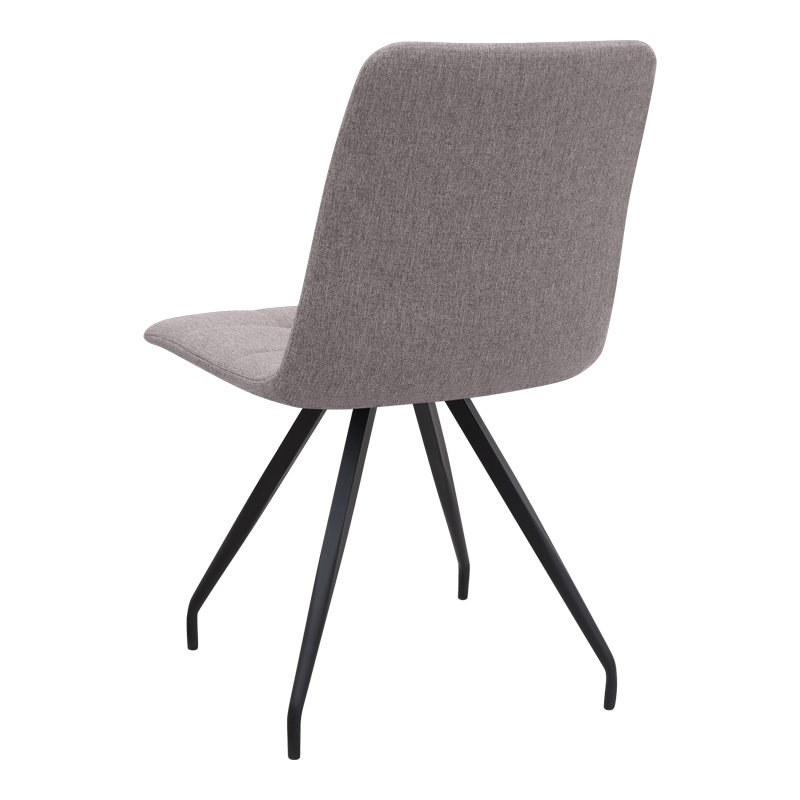 Bianca Megapap fabric dining chair in beige color with black metal leg 43x56x84cm.