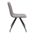 Bianca Megapap fabric dining chair in beige color with black metal leg 43x56x84cm.