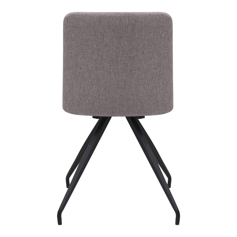 Bianca Megapap fabric dining chair in beige color with black metal leg 43x56x84cm.