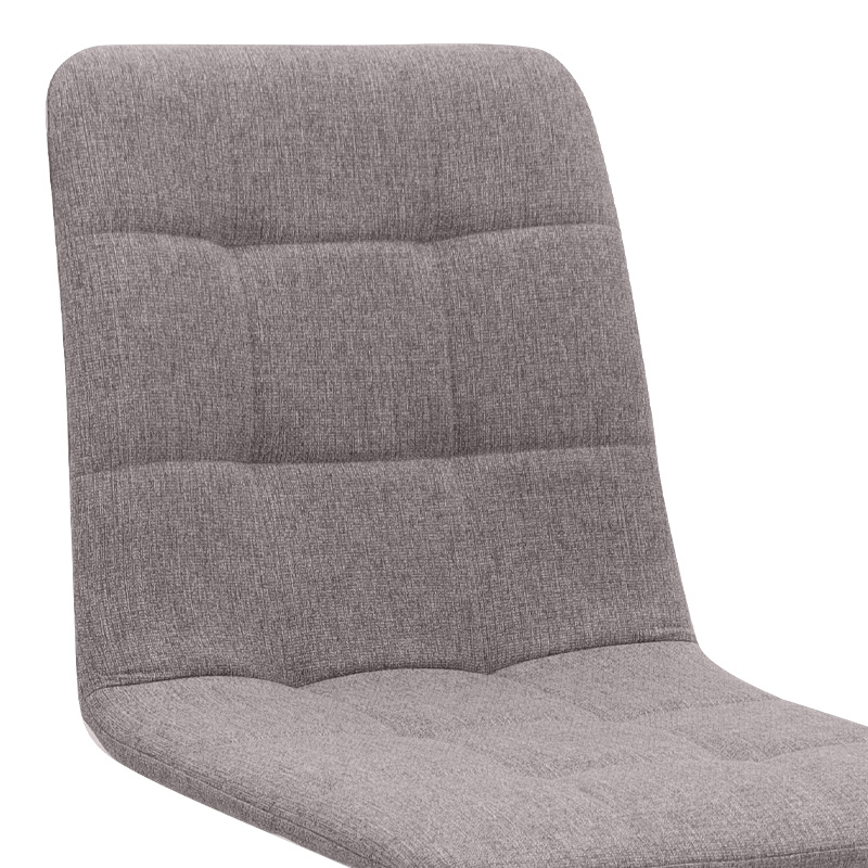 Bianca Megapap fabric dining chair in beige color with black metal leg 43x56x84cm.