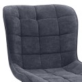 Chiara Megapap fabric dining chair in anthracite color with black metal leg 48x58x81cm.