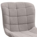 Chiara Megapap fabric dining chair in beige color with black metal leg 48x58x81cm.
