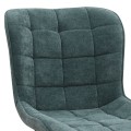 Chiara Megapap fabric dining chair in green color with black metal leg 48x58x81cm.