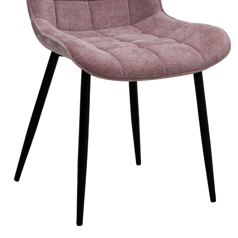 Chiara Megapap fabric dining chair in rotten apple color with black metal leg 48x58x81cm.