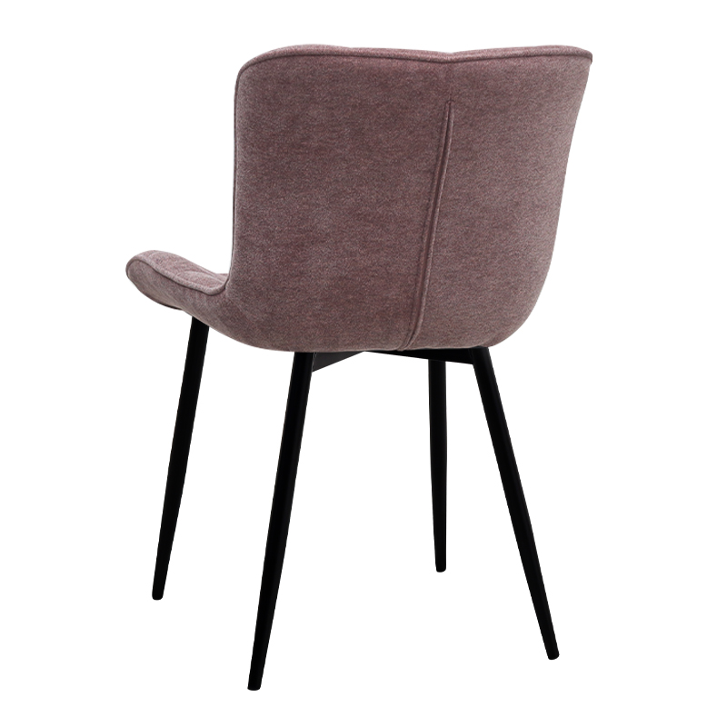 Chiara Megapap fabric dining chair in rotten apple color with black metal leg 48x58x81cm.