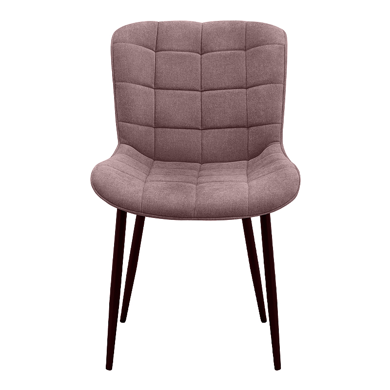 Chiara Megapap fabric dining chair in rotten apple color with black metal leg 48x58x81cm.