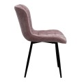 Chiara Megapap fabric dining chair in rotten apple color with black metal leg 48x58x81cm.