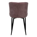 Chiara Megapap fabric dining chair in rotten apple color with black metal leg 48x58x81cm.