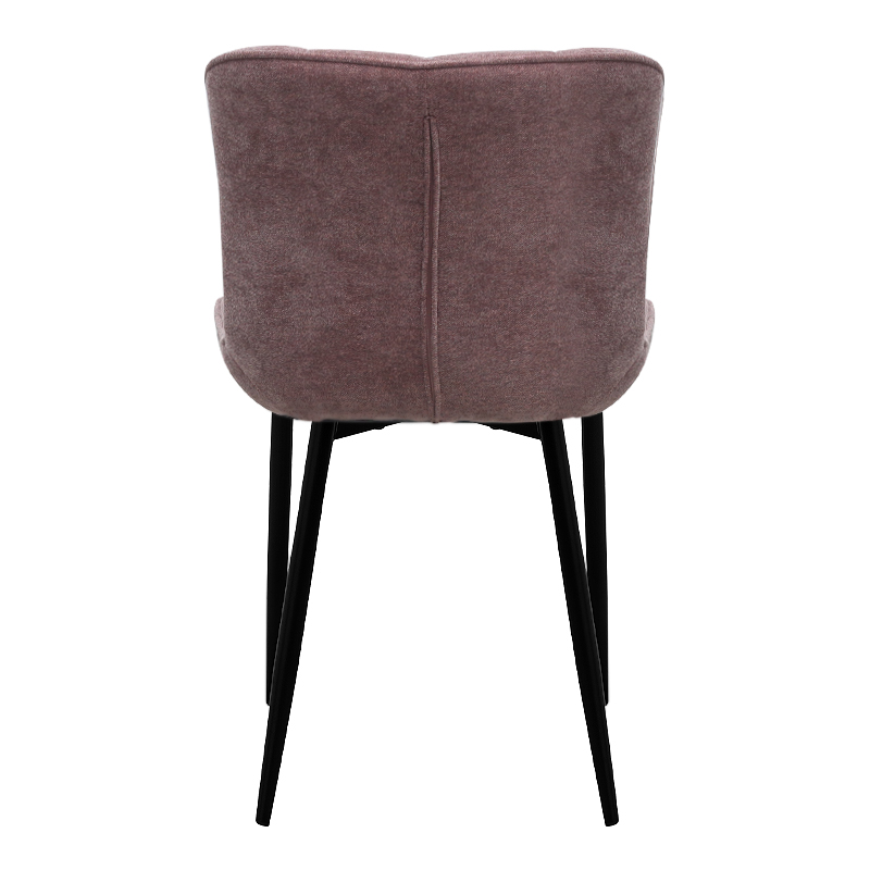 Chiara Megapap fabric dining chair in rotten apple color with black metal leg 48x58x81cm.