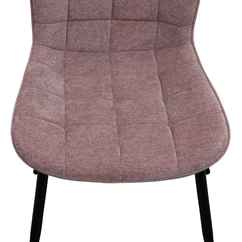 Chiara Megapap fabric dining chair in rotten apple color with black metal leg 48x58x81cm.