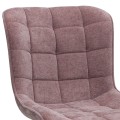 Chiara Megapap fabric dining chair in rotten apple color with black metal leg 48x58x81cm.