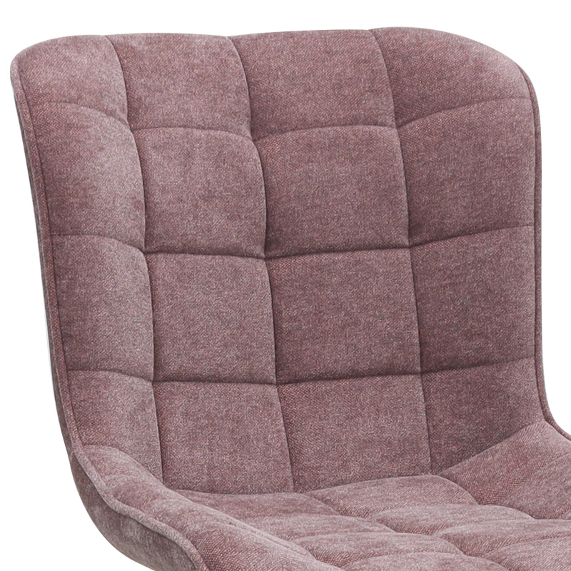 Chiara Megapap fabric dining chair in rotten apple color with black metal leg 48x58x81cm.