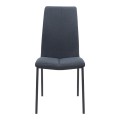 Fina Megapap fabric dining chair in anthracite color with black metal leg 43x58x95cm.