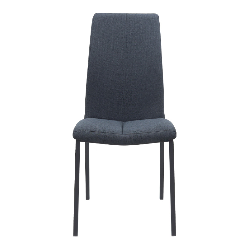 Fina Megapap fabric dining chair in anthracite color with black metal leg 43x58x95cm.