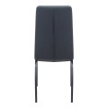 Fina Megapap fabric dining chair in anthracite color with black metal leg 43x58x95cm.