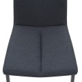 Fina Megapap fabric dining chair in anthracite color with black metal leg 43x58x95cm.