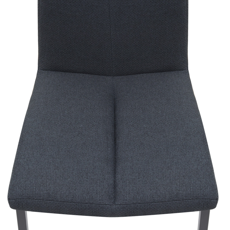 Fina Megapap fabric dining chair in anthracite color with black metal leg 43x58x95cm.
