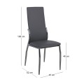 FRESH Chair K/D Chromed Frame/Grey Pvc
