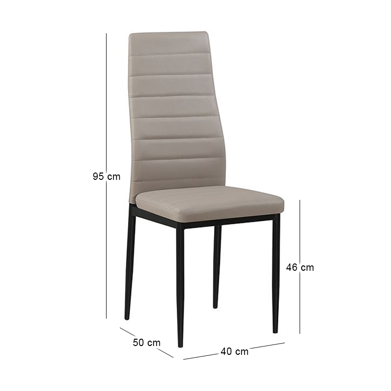 JETTA Chair Cappuccino Pvc (Black paint)
